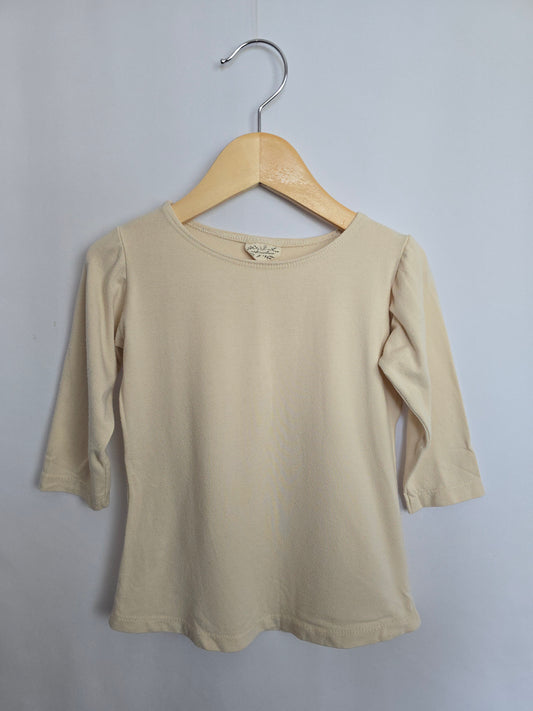 Nest & Nurture Cream Long Sleeve Shirt • 5-6 years