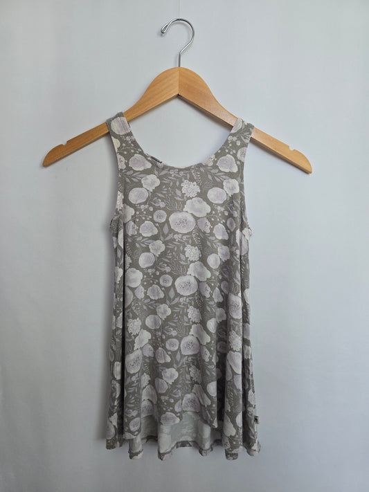 Jax & Lennon Grey Floral Crossback Dress • 4-5 years