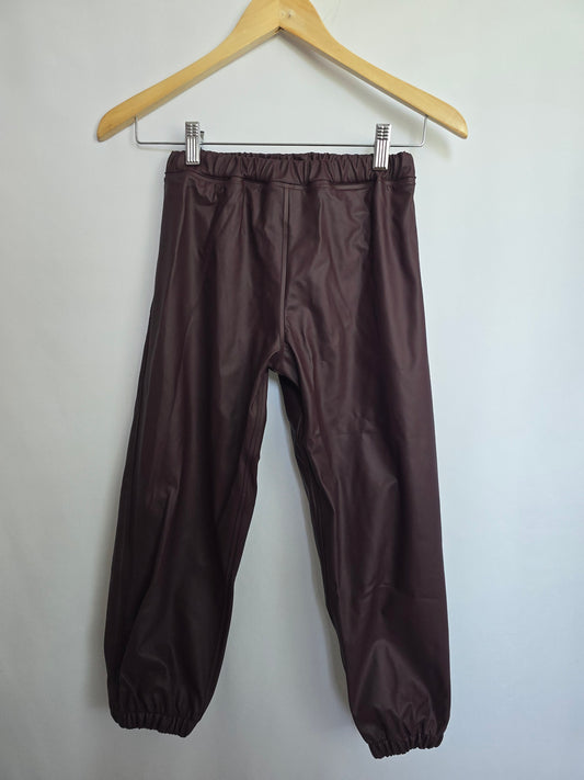 Wheat Deep Plum Rainpants • 6 years