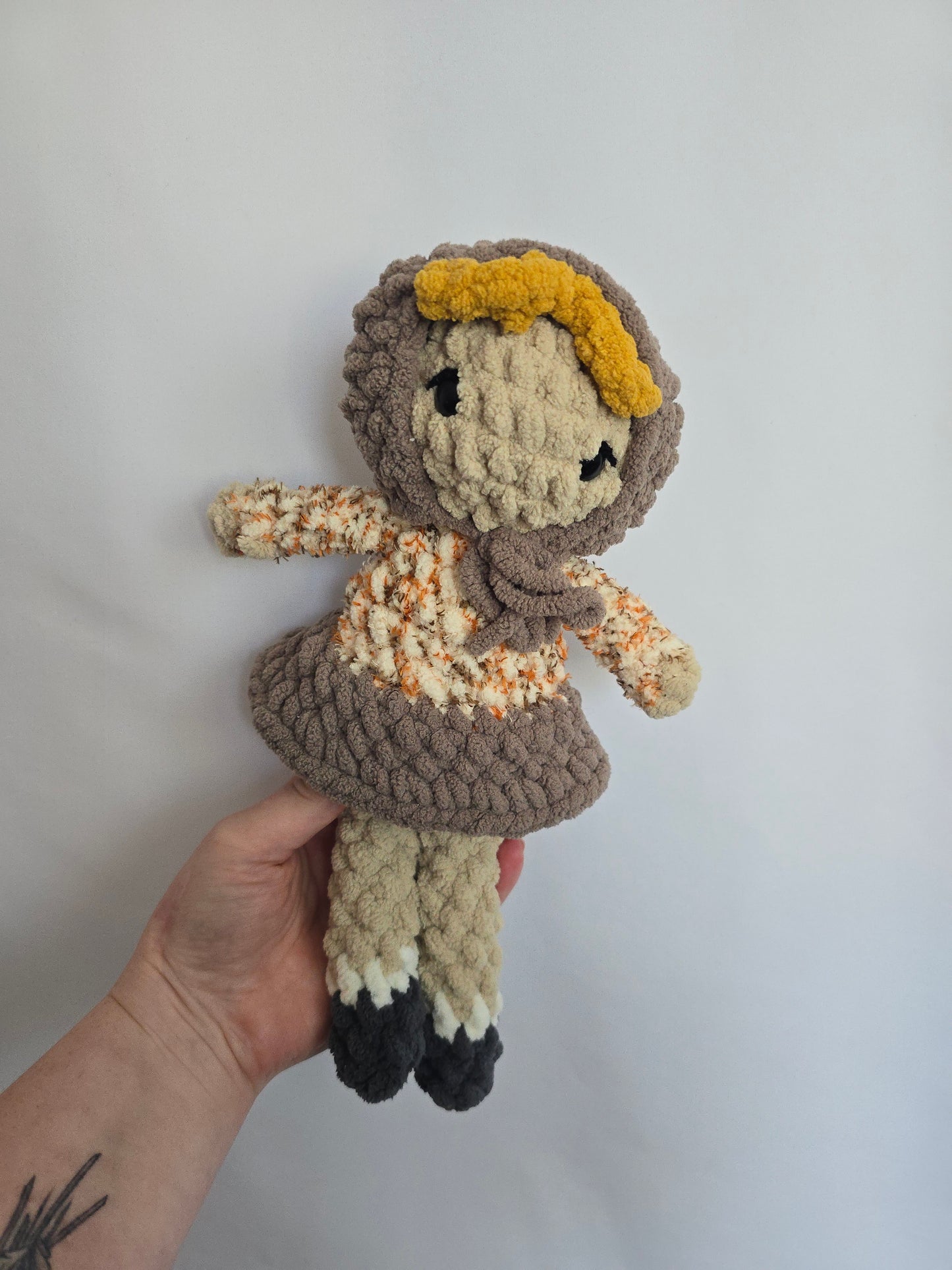 Ben & Junie Handmade Crochet Plush Doll 9"