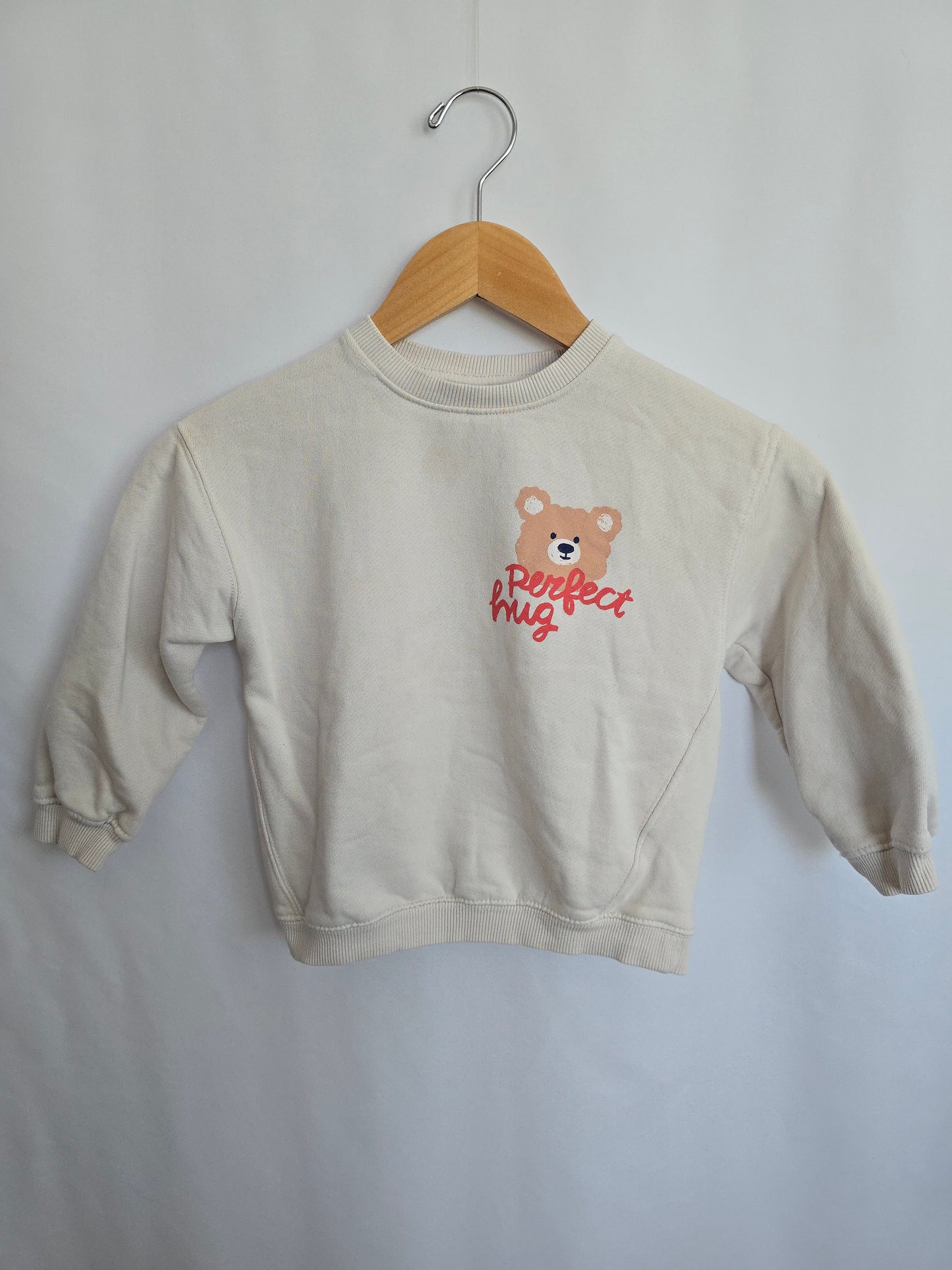 PLAY Zara Cream Teddy Crewneck • 5 years
