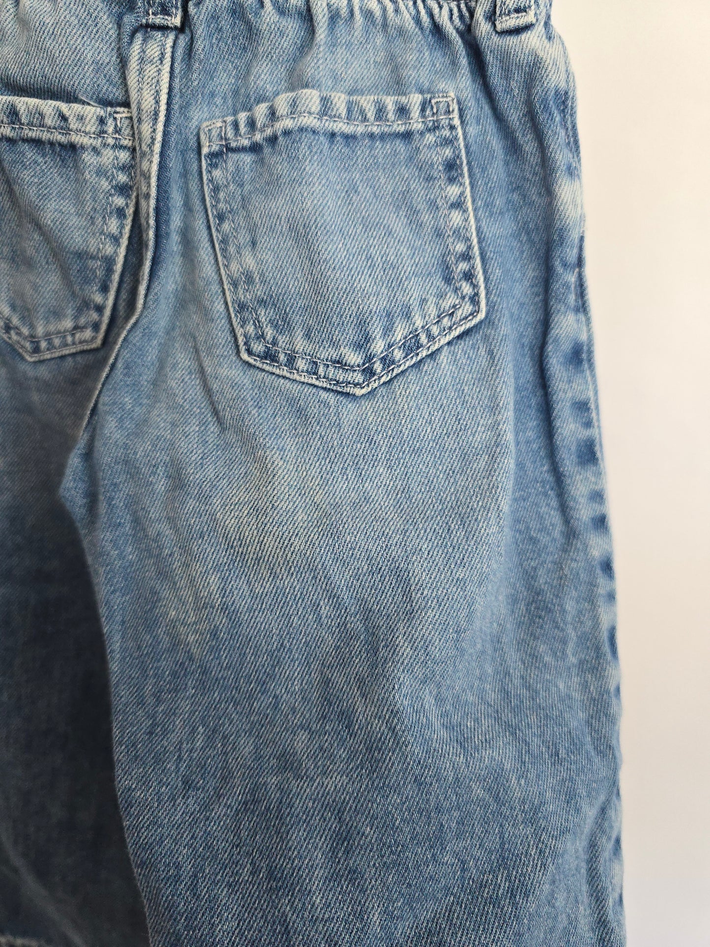 PLAY H&M Paperbag Waist Wide Leg Denim • 18-24 months