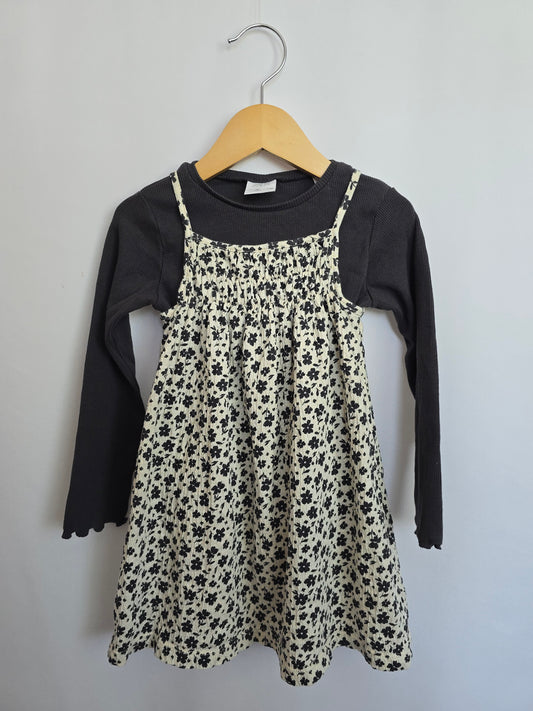 Zara Floral Dress With Long Sleeve Shirt • 5 years