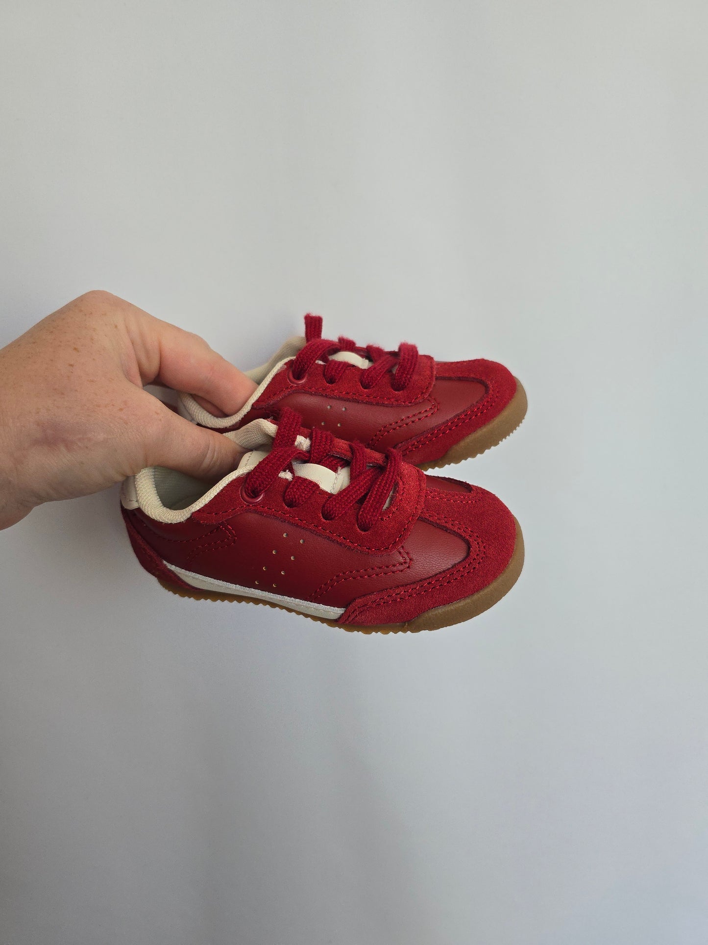 NEW Zara Dark Red Samba Runners • 6C