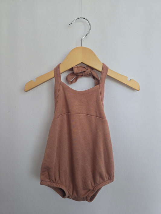 Little & Lively Blush Rose Halter Bubble Romper • 0-6 months