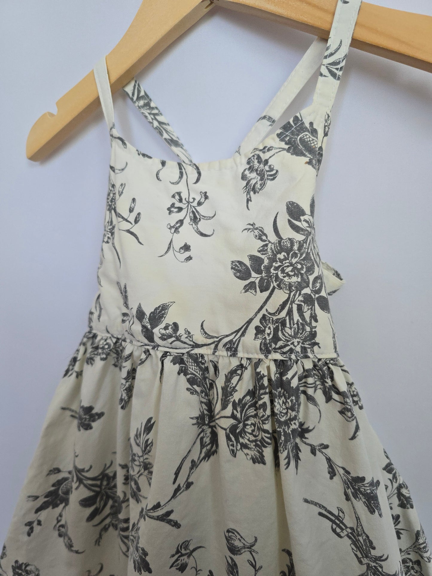 PLAY Nest & Nurture Grey Floral Freya Dress • 12-24 months