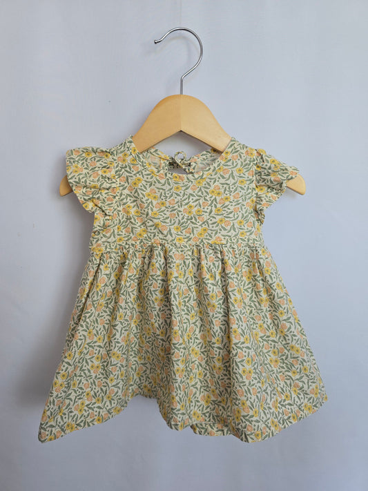 Nest & Nurture Yellow Flowers Nora Dress • 6-12 months