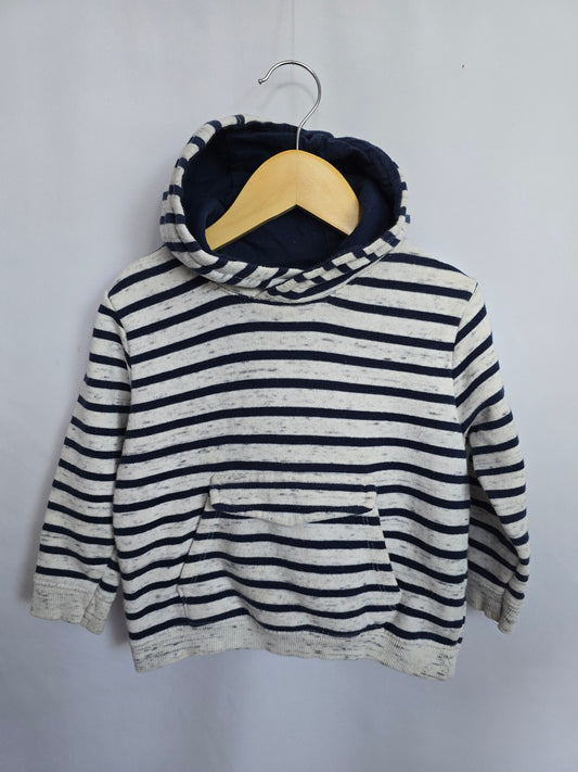 Zara Striped Hooded Sweater • 2-3 years