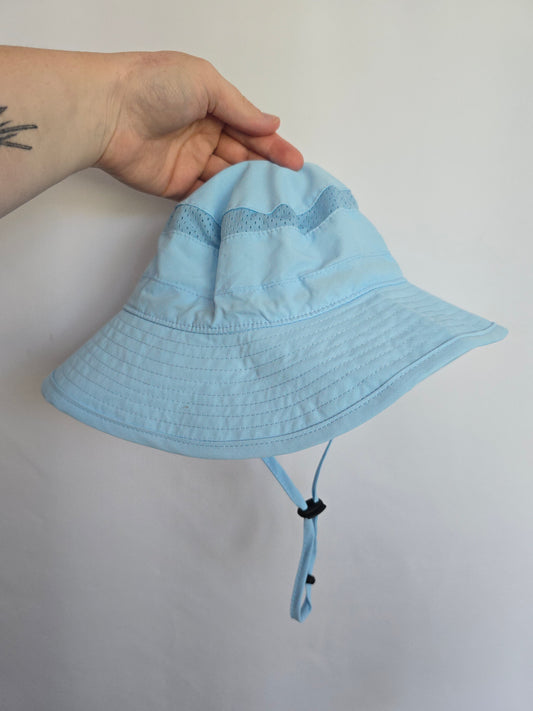 Honeysuckle Blue Waterproof Sun Hat • 3 months- 1 year