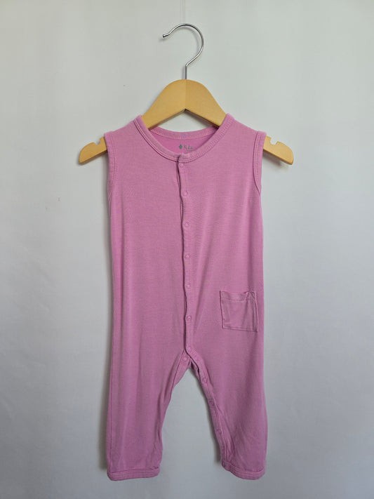 Kyte Tank Romper Bubblegum • 6-12 months