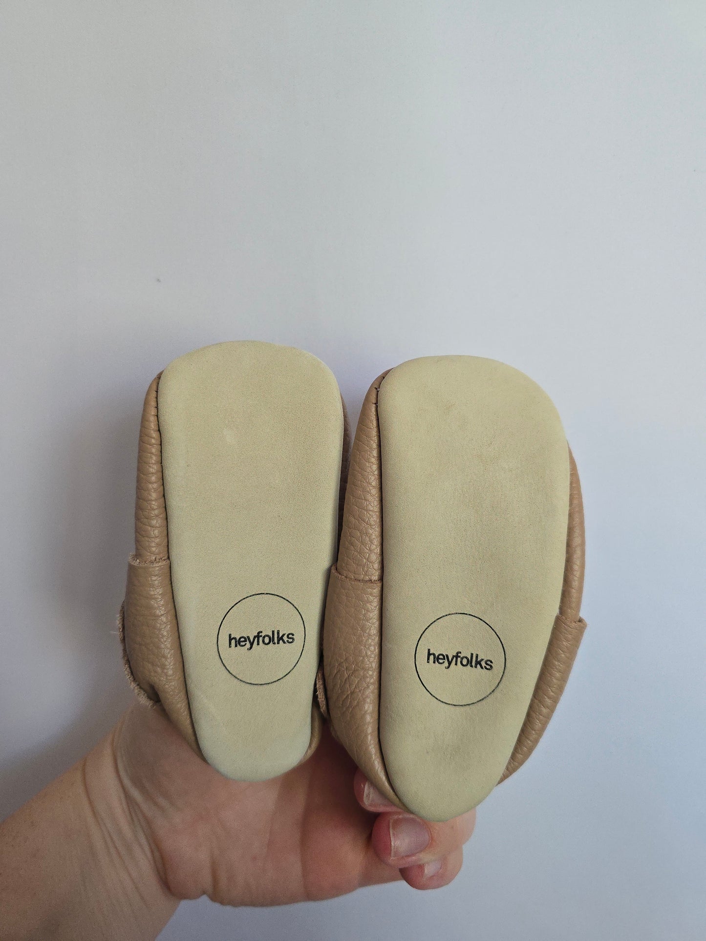 Hey Folks Dusty Blush Scalloped Soft Sole Shoe • 3C