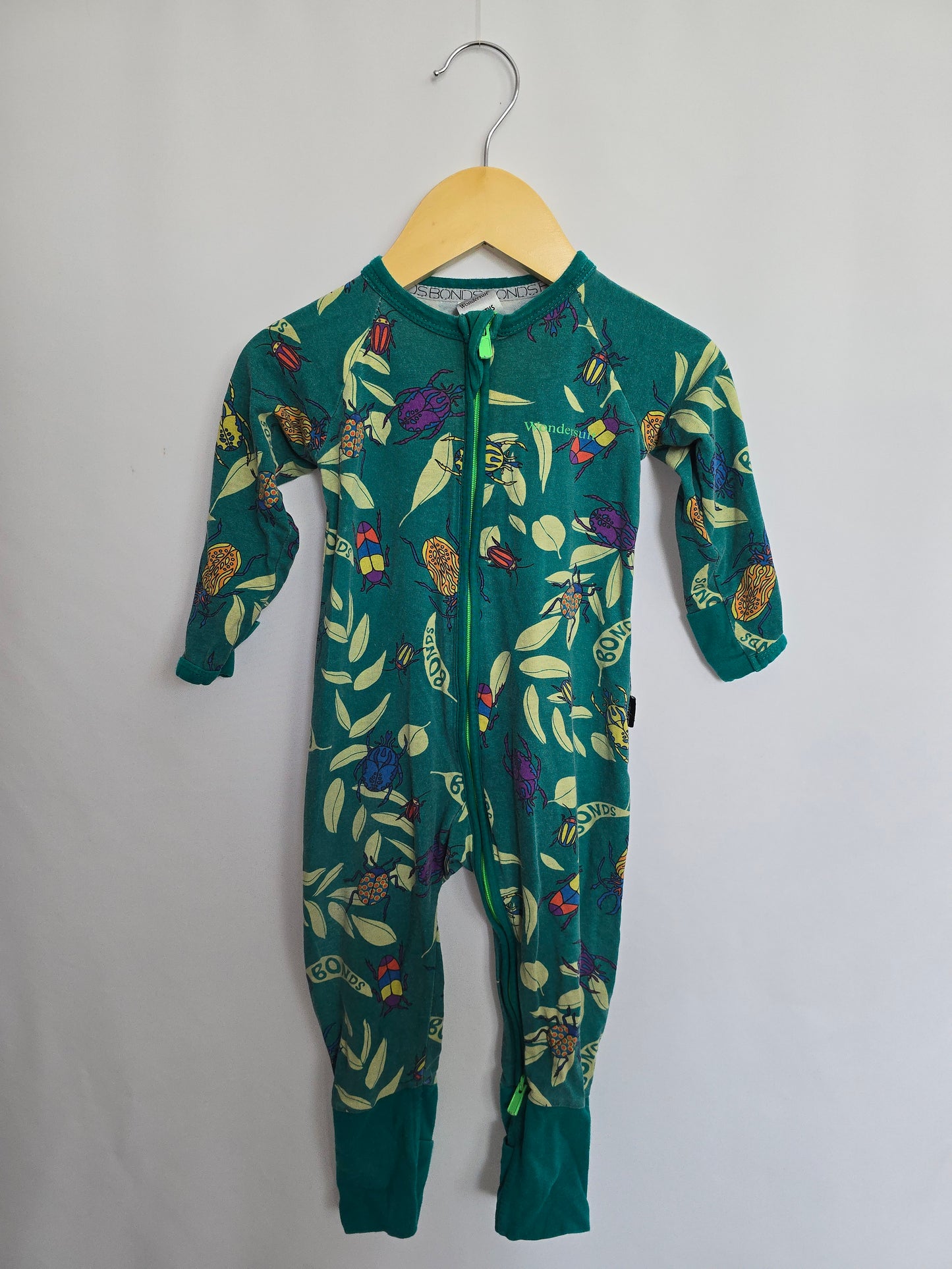 PLAY Bonds Wondersuit Green Insects • 6-12 months