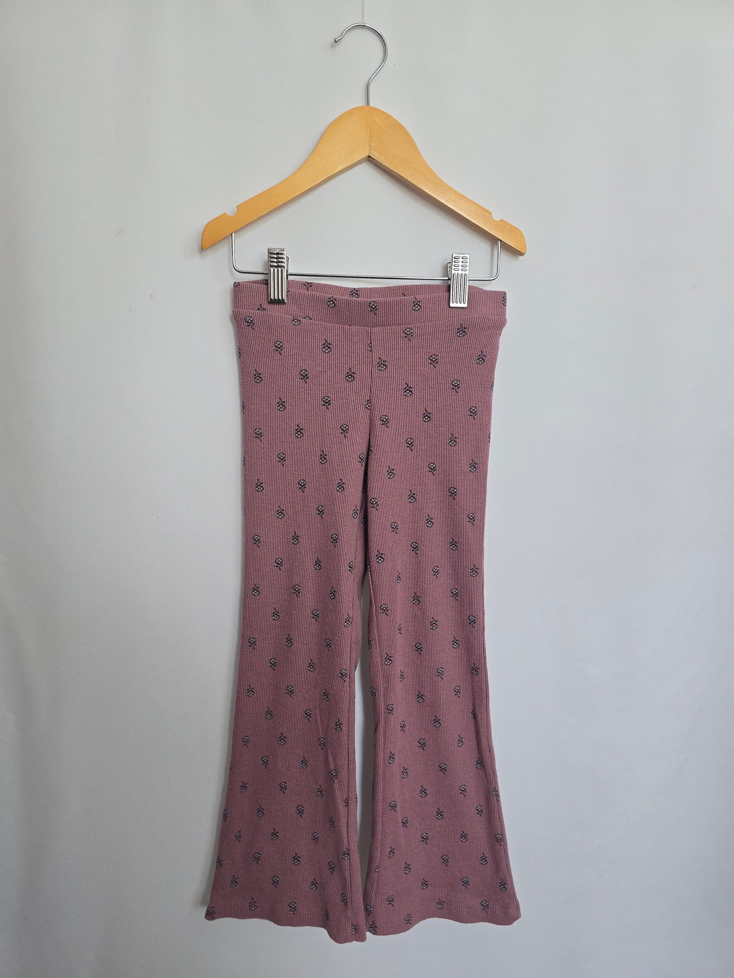 H&M Plum Floral Flares • 4-5 years