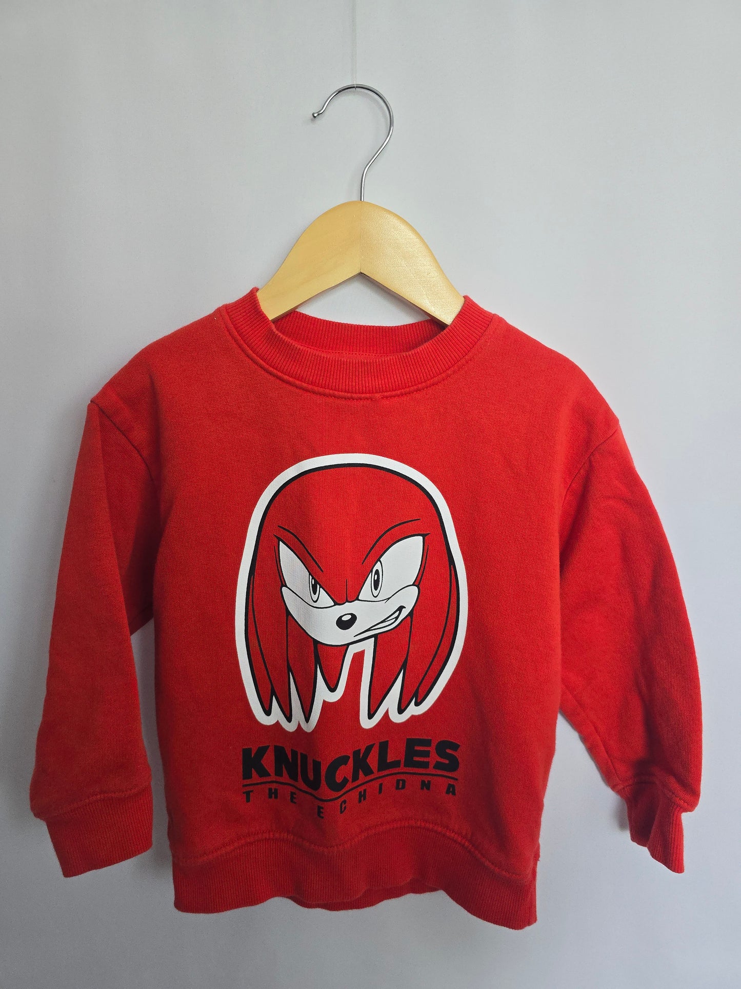 H&M Red Knuckles Crewneck • 2-4 years