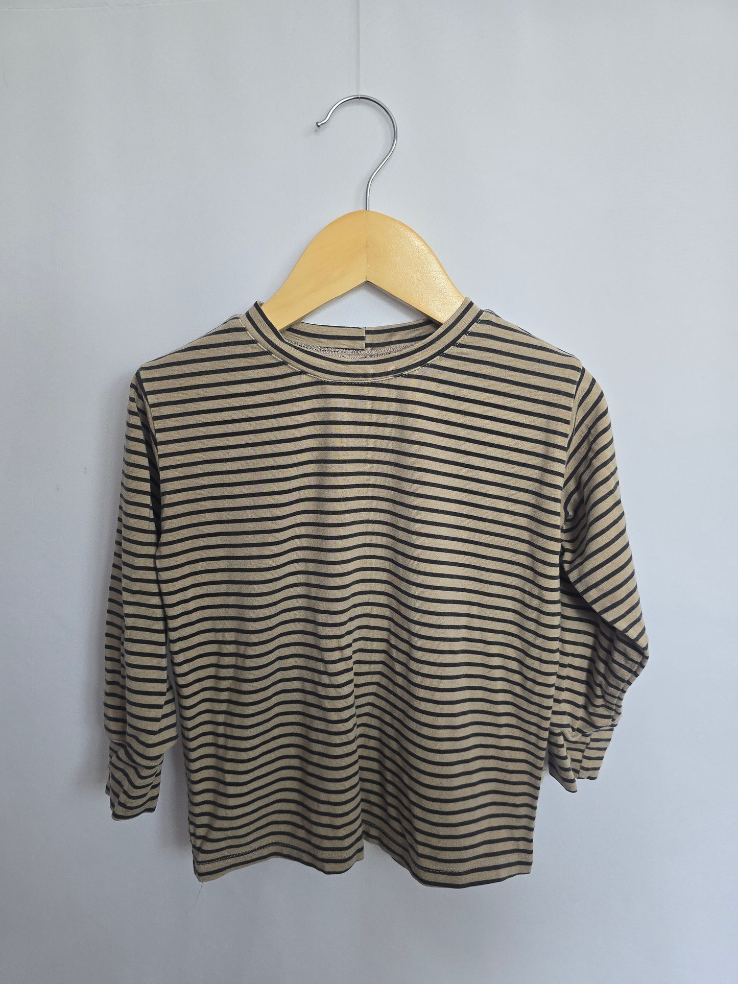 Jax & Lennon Sand Stripe Long Sleeve Shirt • 2-3 years