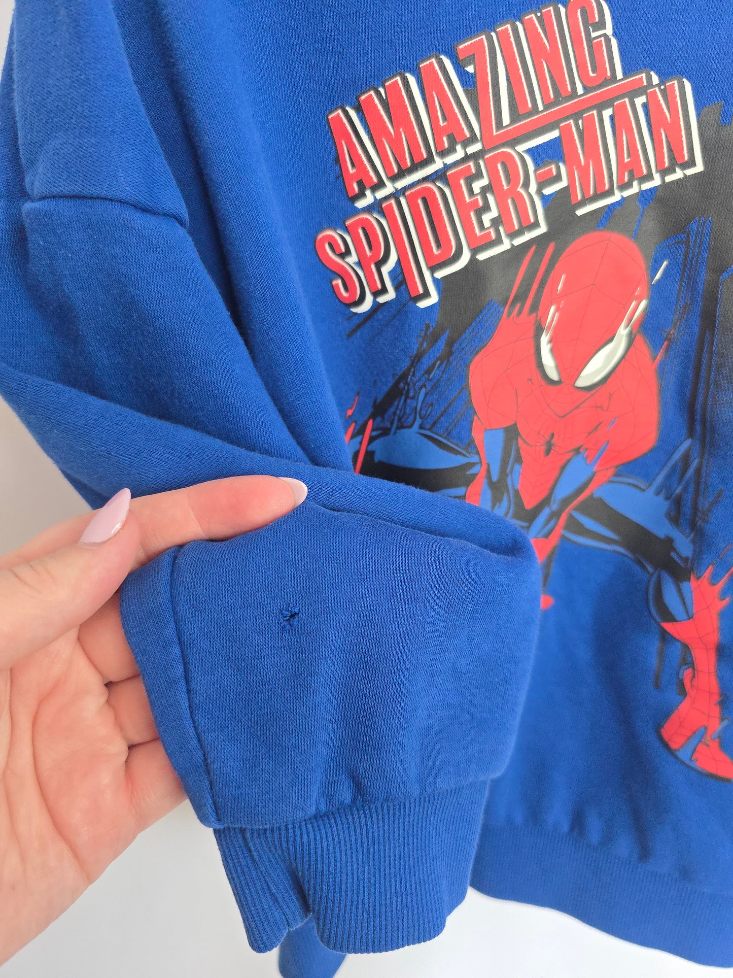 Marvel Blue Spiderman Hoodie • 6-7 years