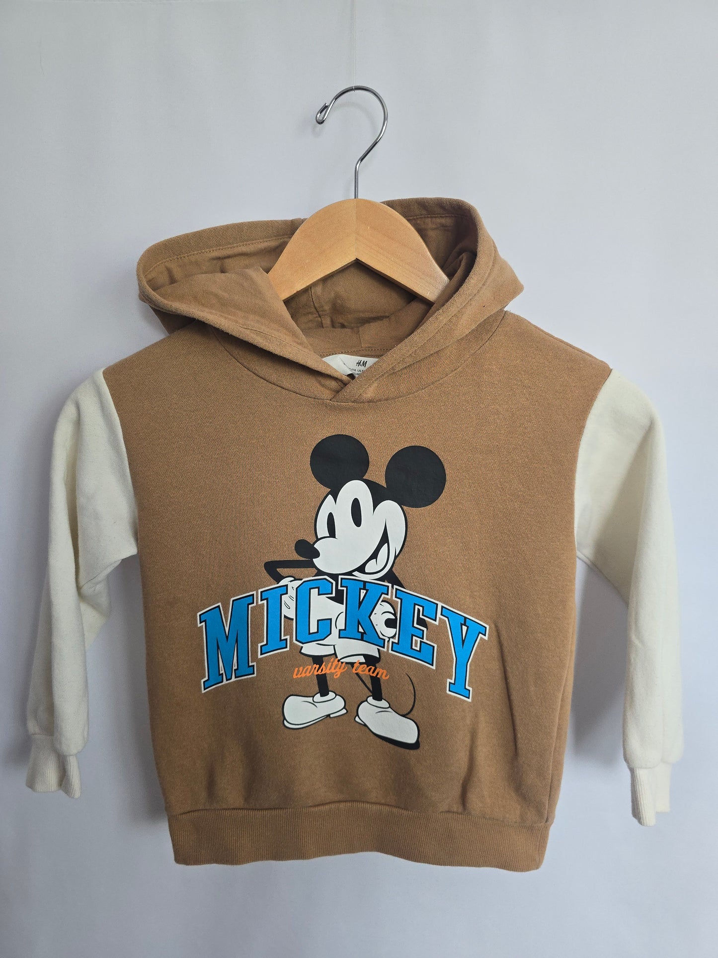 H&M Mickey Varsity Team Hoodie • 4-6 years