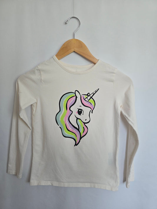 H&M Unicorn Long Sleeve Shirt • 8-10 years