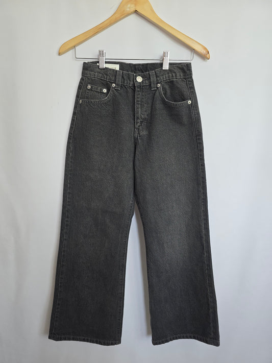 Zara Dark Grey Denim Wide Leg • 9-10 years