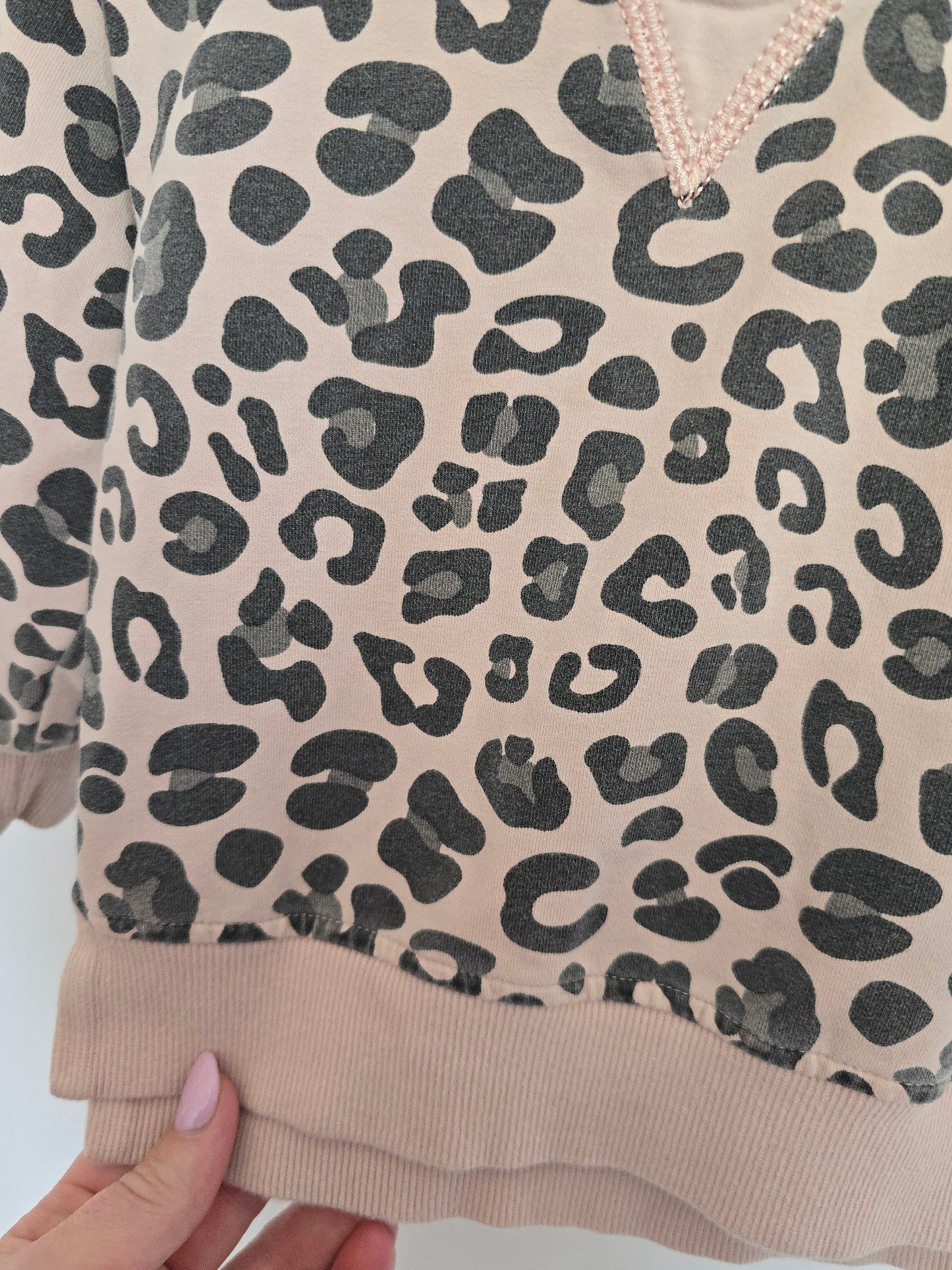 PLAY Little Bipsy Pink Leopard Crewneck • 6-12 months