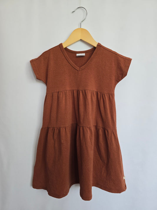 Jax & Lennon Rust Tiered Dress • 2-3 years