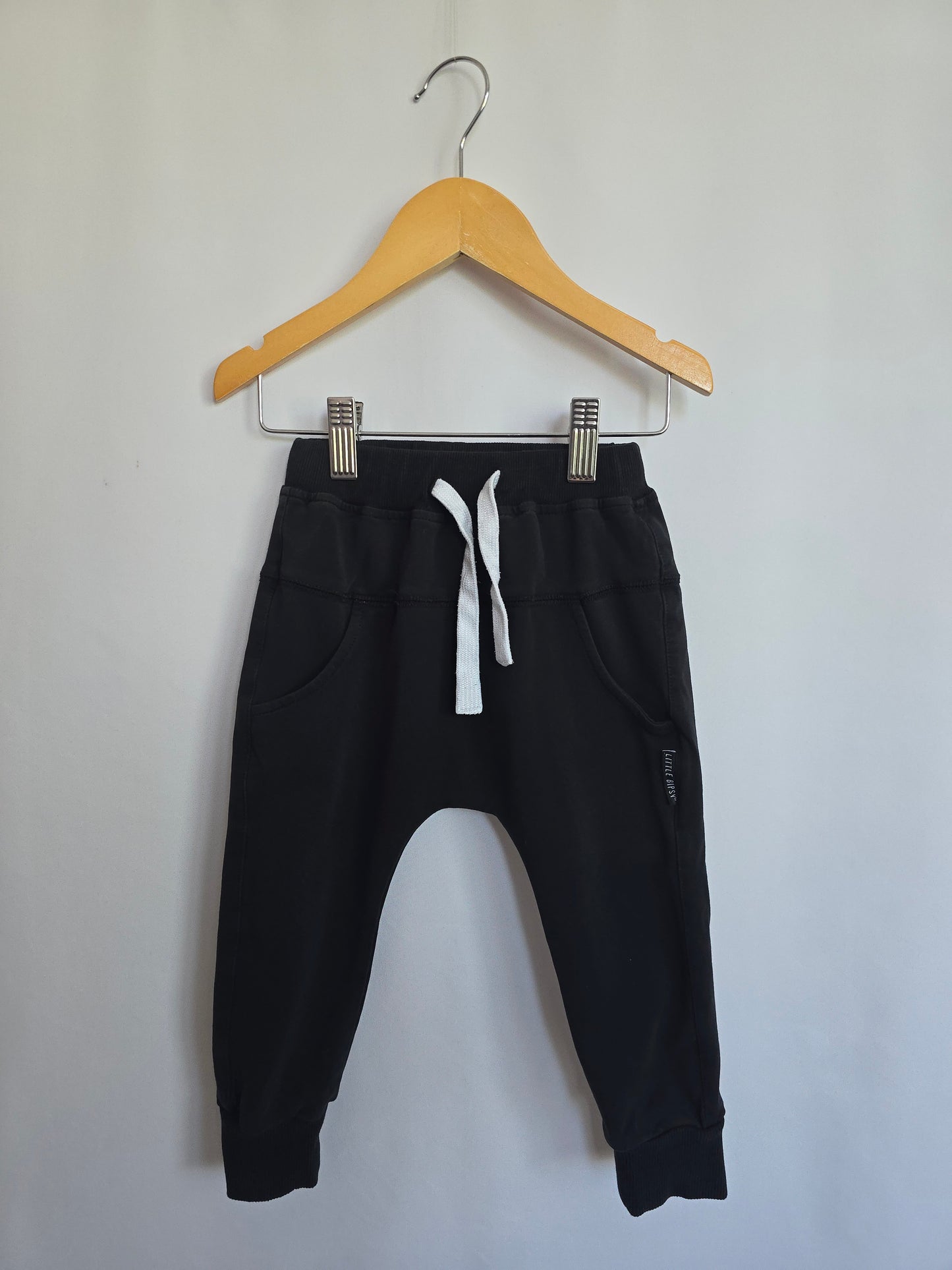 Little Bipsy Black Joggers • 2-3 years