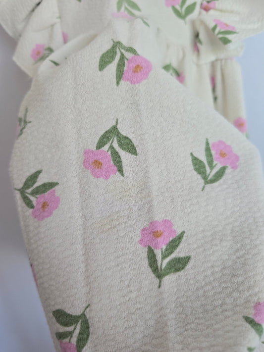 Zara Pink Flower Dress *stain* • 2-3 years