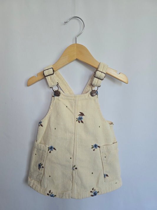 PLAY Zara Cream Cord Floral Jumper • 9-12 months
