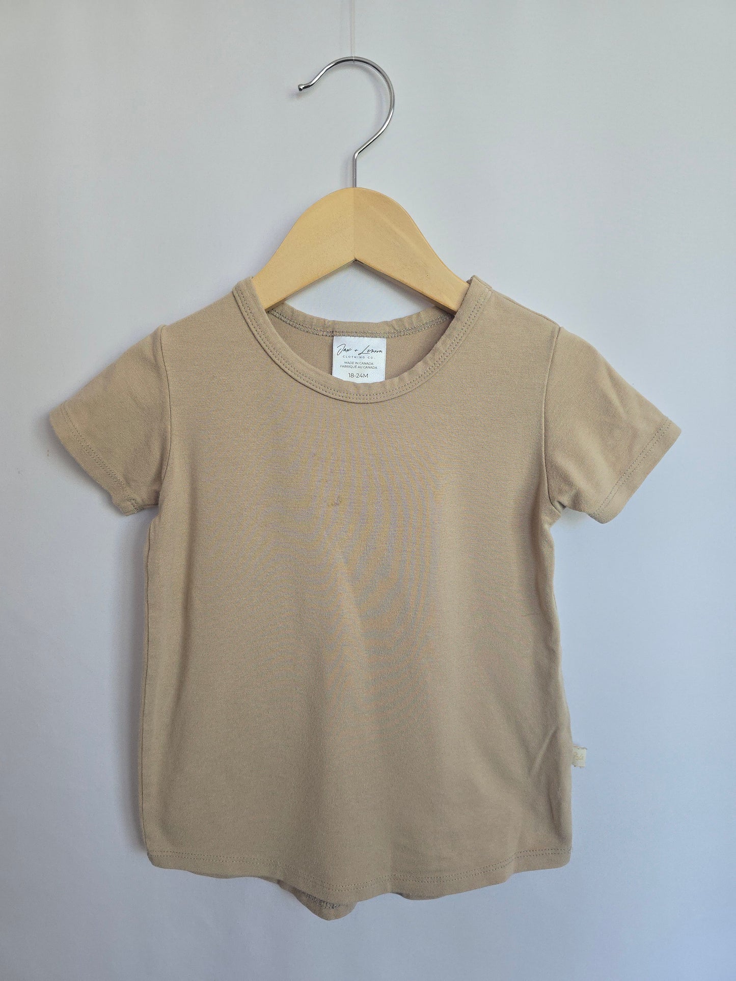 PLAY Jax & Lennon Tan Basic Tee • 18-24 months