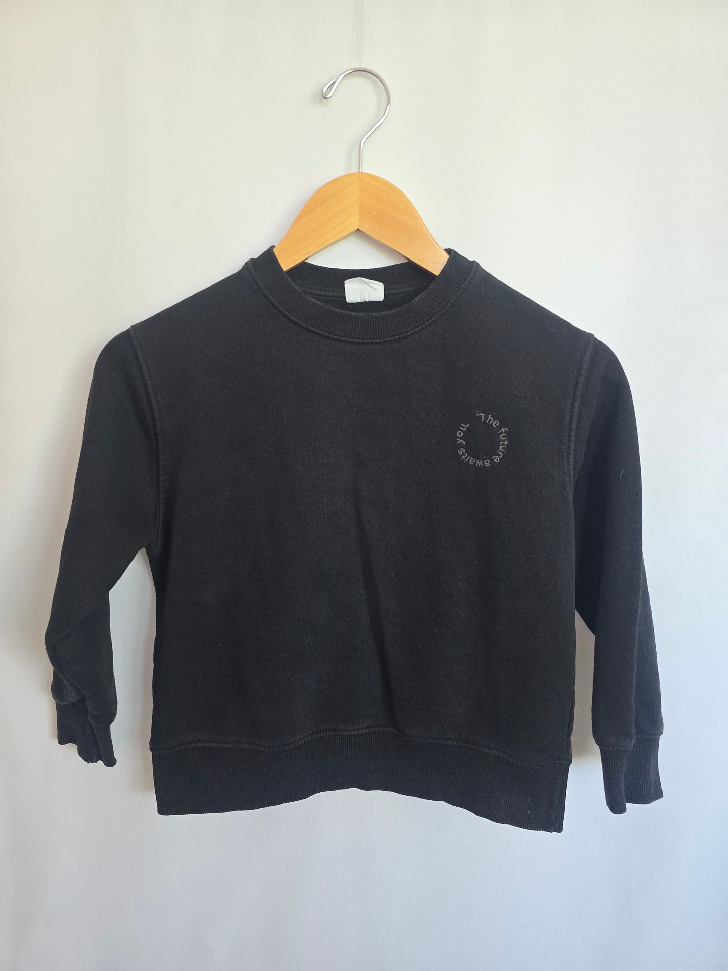 Zara Black The Future Awaits You Crewneck • 8 years