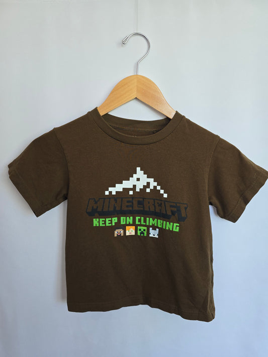 Uniqlo Minecraft Brown Tee • 3-4 years