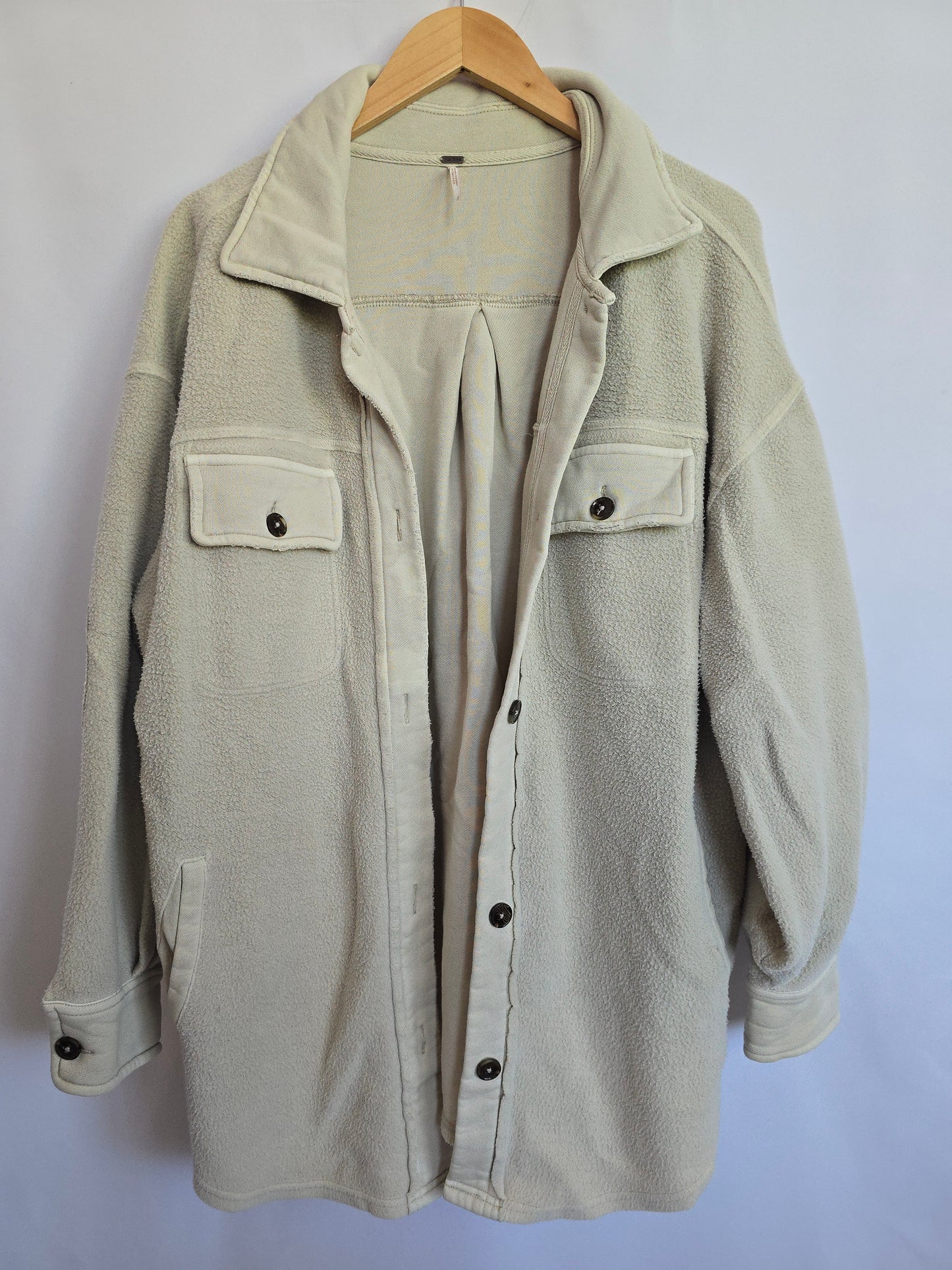 Free People Cream Ruby Shirt Jacket • Small