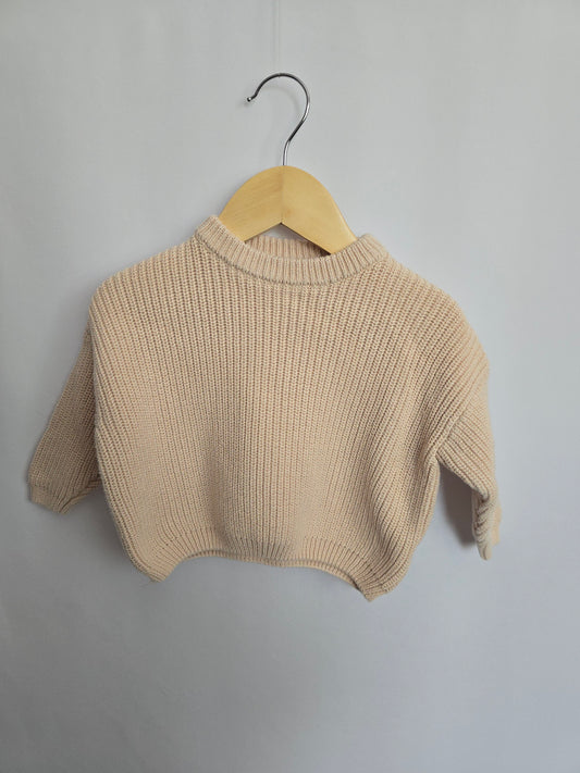 Belan J Cream Knit Sweater • 12 months