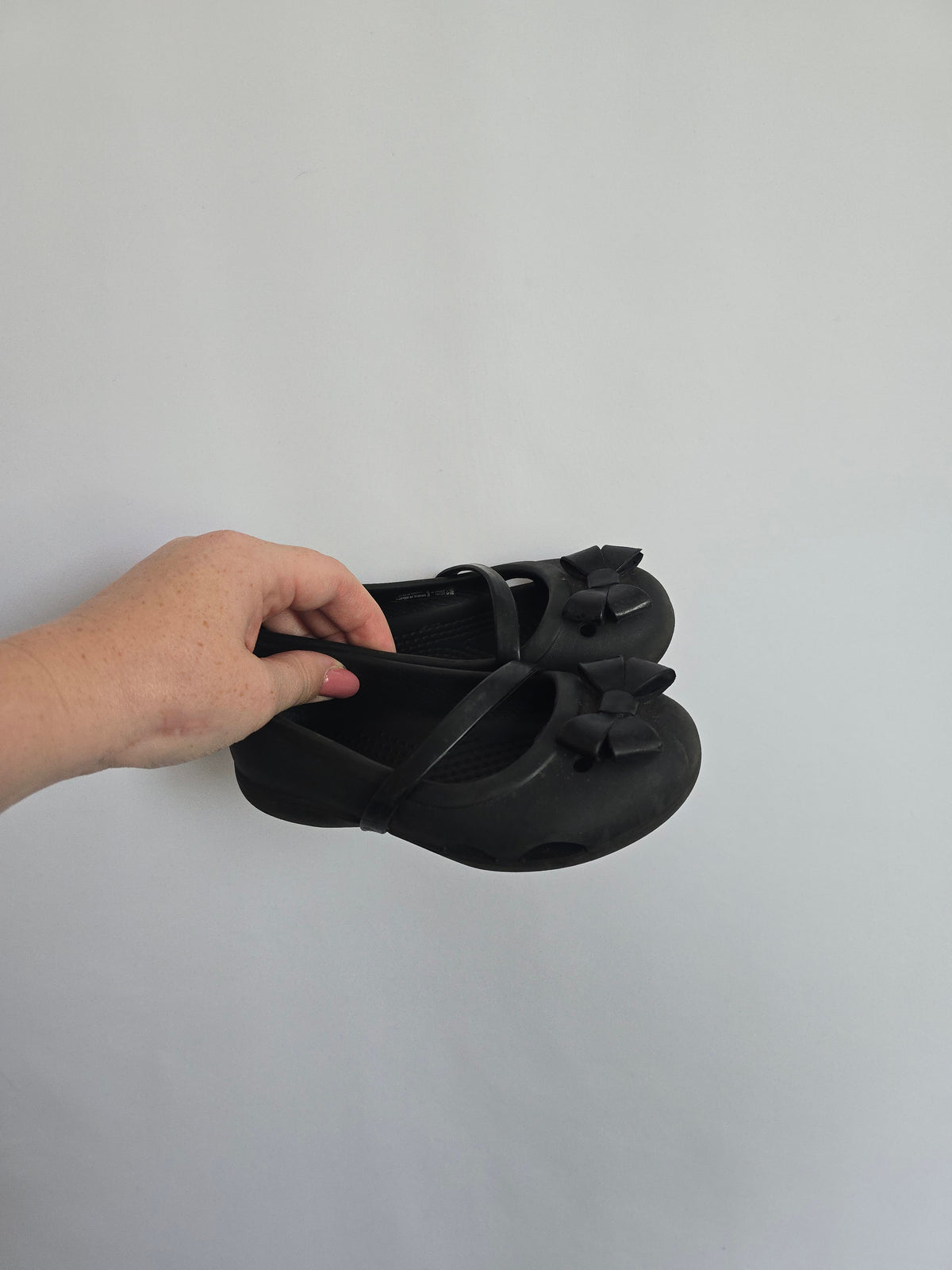 Crocs Mary Jane Ballerina Flats Black • 9C