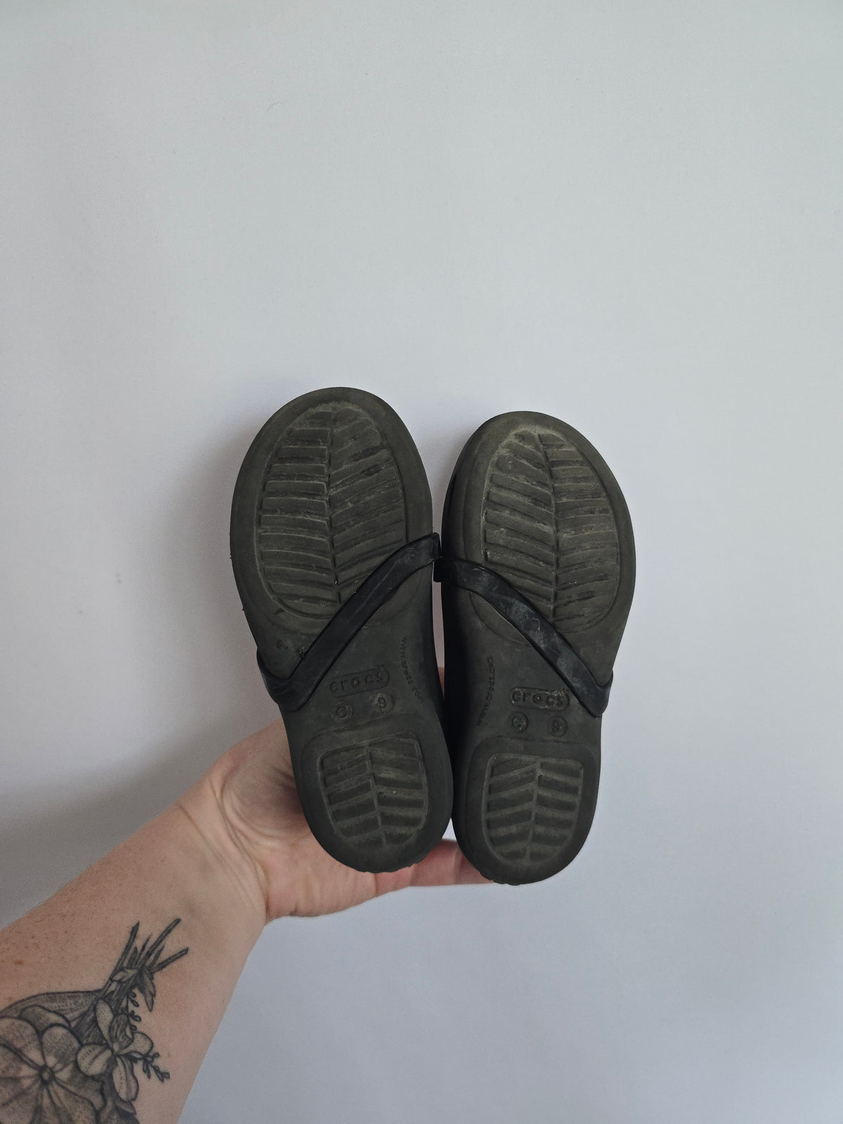 Crocs Mary Jane Ballerina Flats Black • 9C