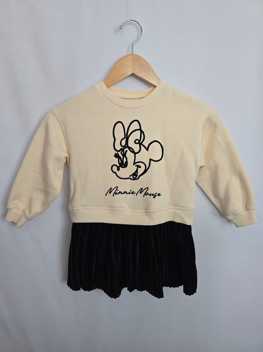 Zara Minnie Pleated Skirt Sweater Dress • 4 years