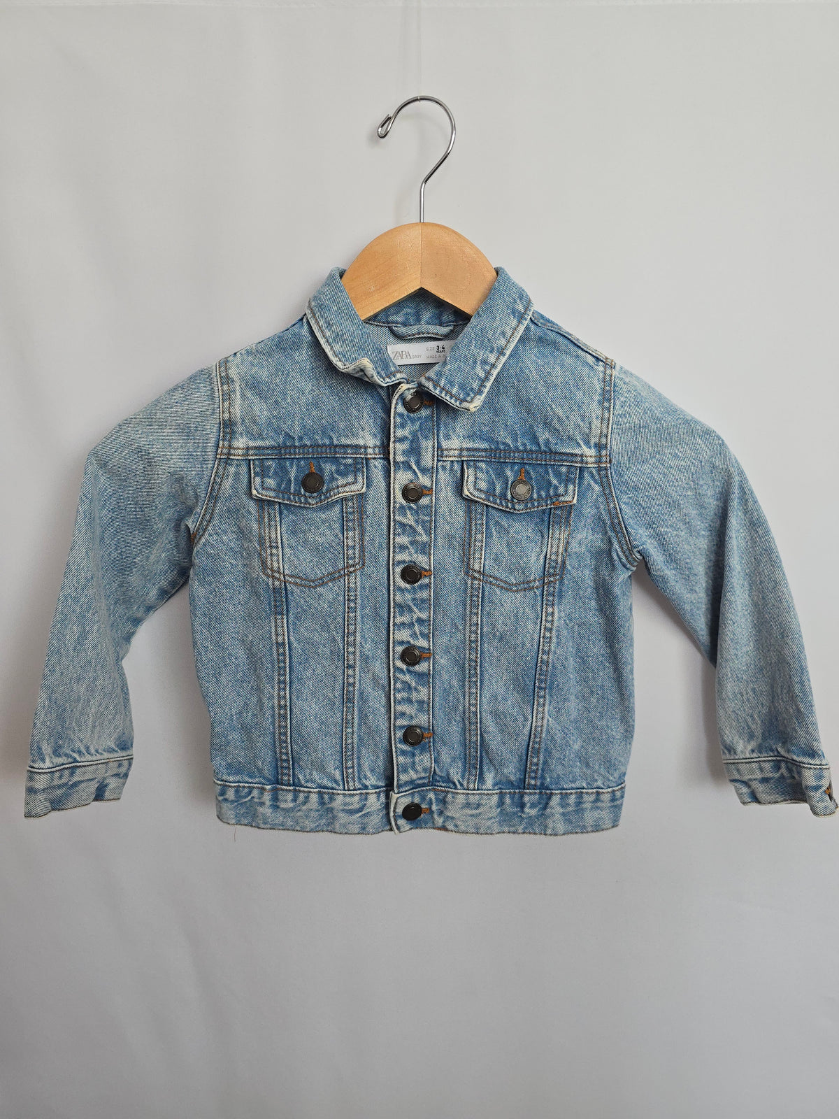Zara Medium Wash Denim Jacket • 3-4 years