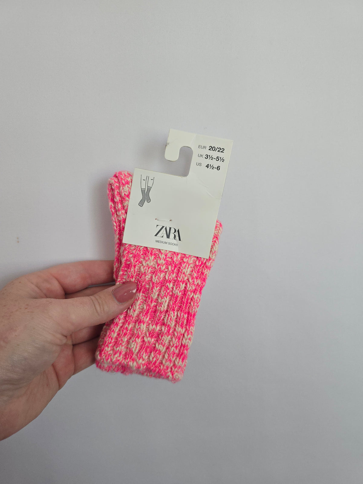 NEW Zara Pink Wool Socks • 12-24 months