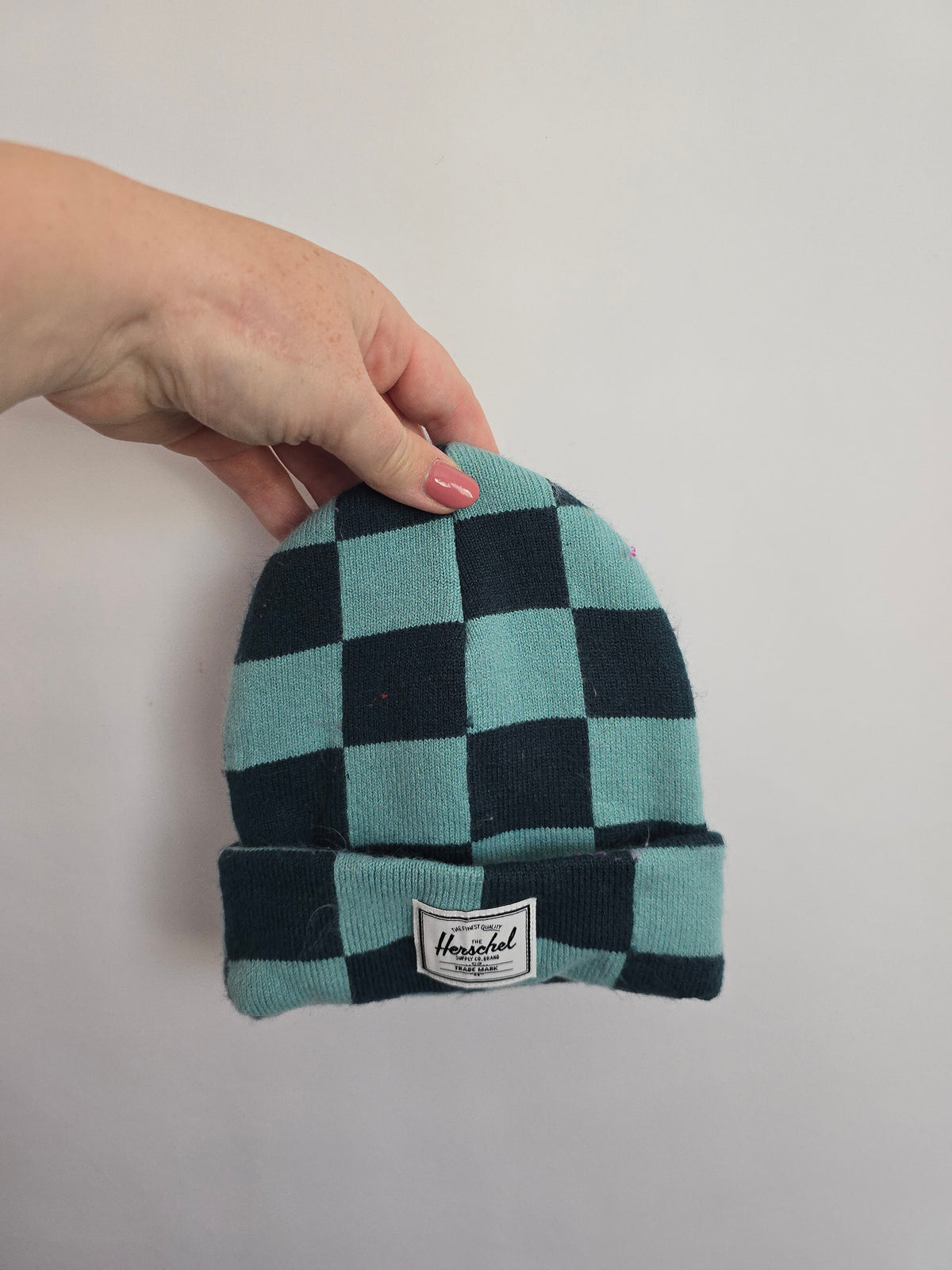 Hershel Blue Checkered Beanie • 1-3 years