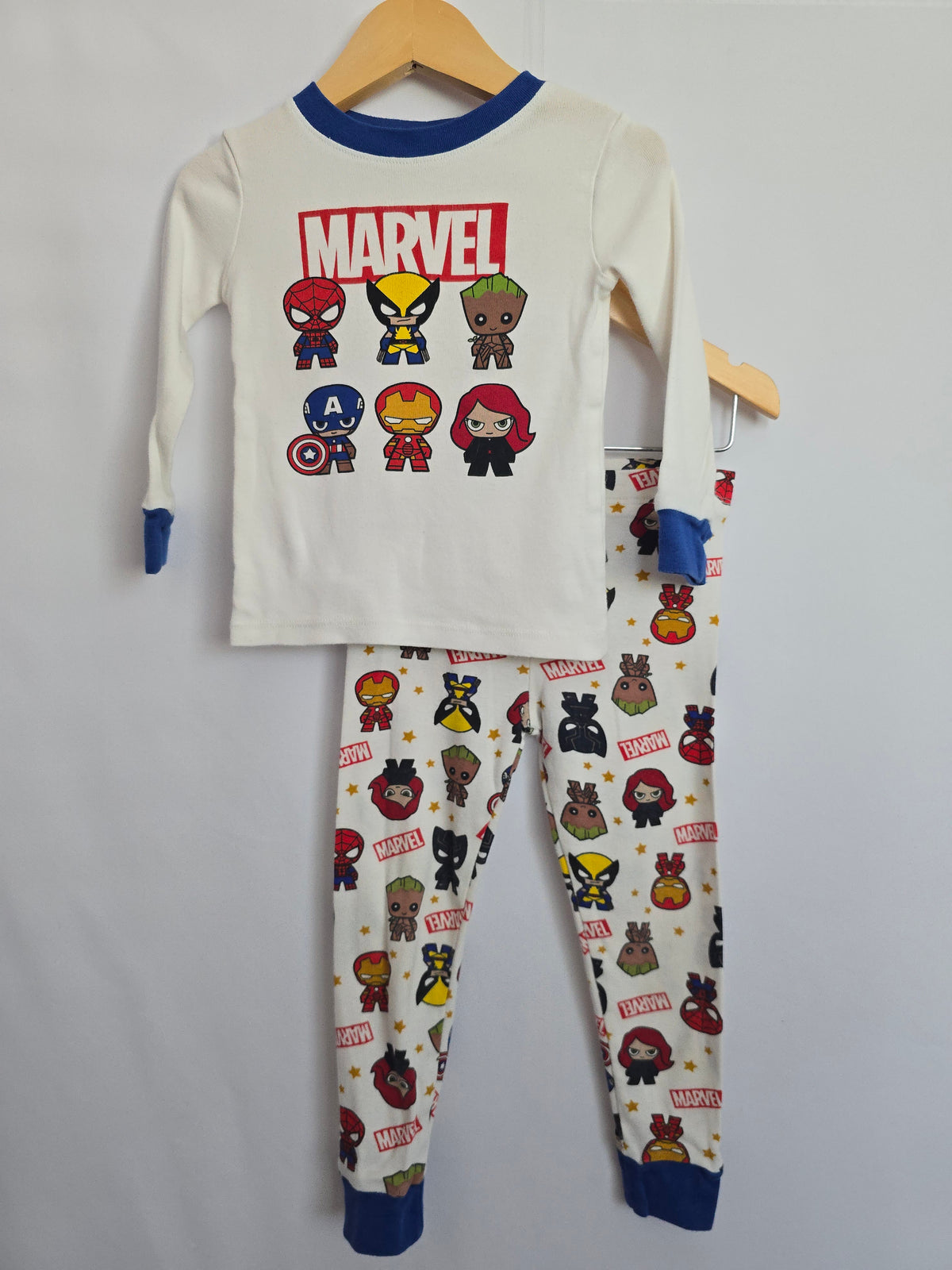 H&M Marvel Blue/White Pajama Set • 3 years