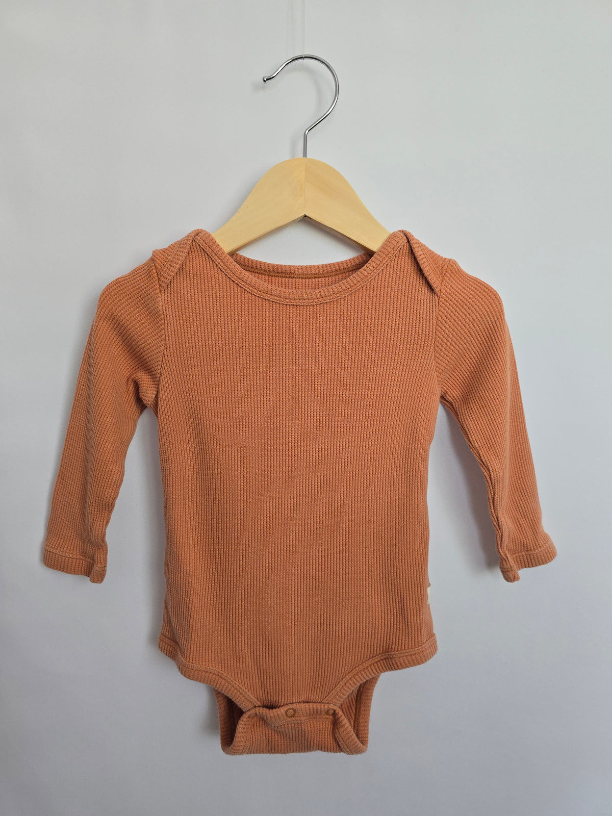 Lou Lou Lollipop Pumpkin Spice Waffle Bodysuit • 6-12 months