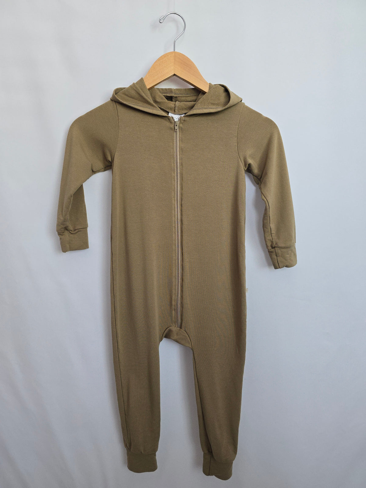 Jax & Lennon Moss Hooded Romper • 3-4 years