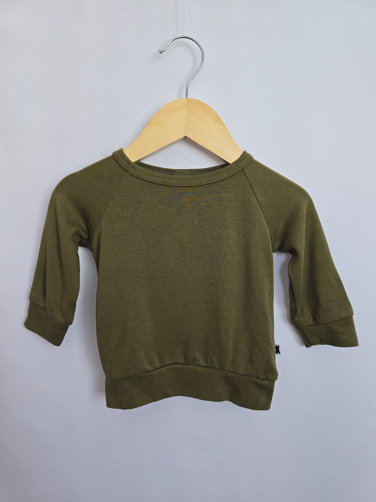 PLAY Little & Lively Olive Crewneck • 0-6 months