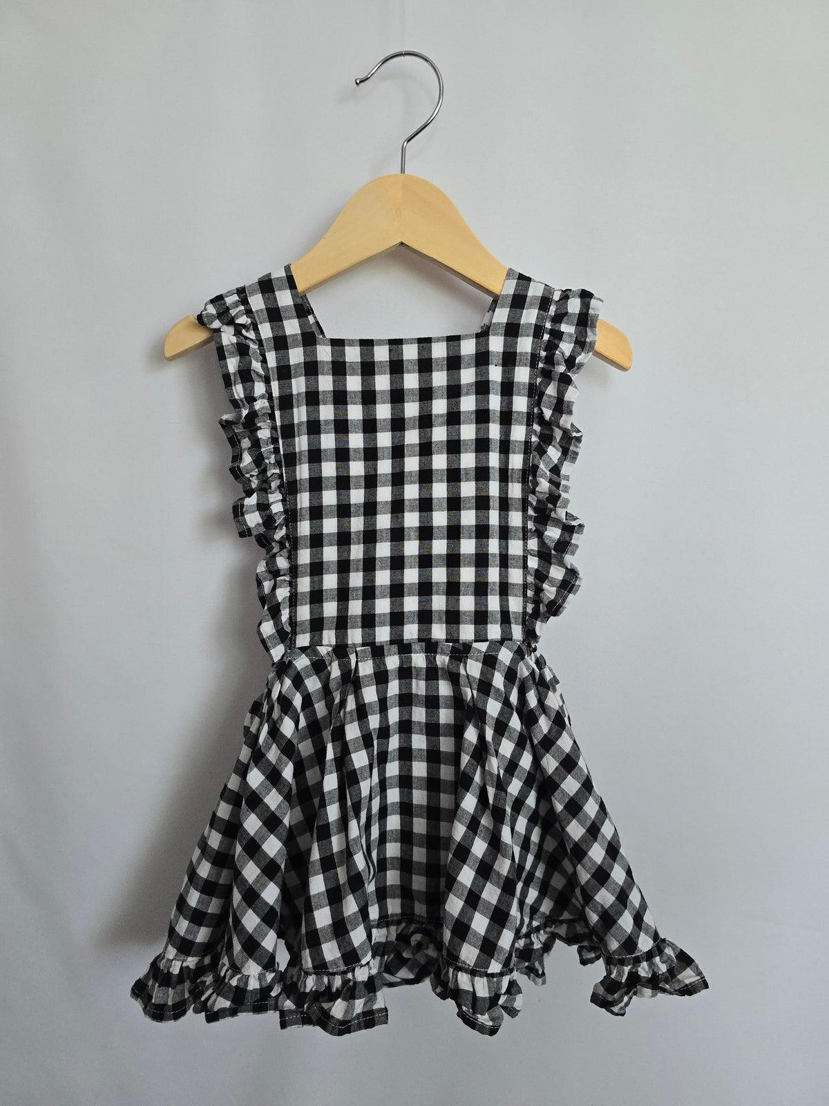 Numi Plaid Pinafore Twirl Bodysuit • 2-3 years