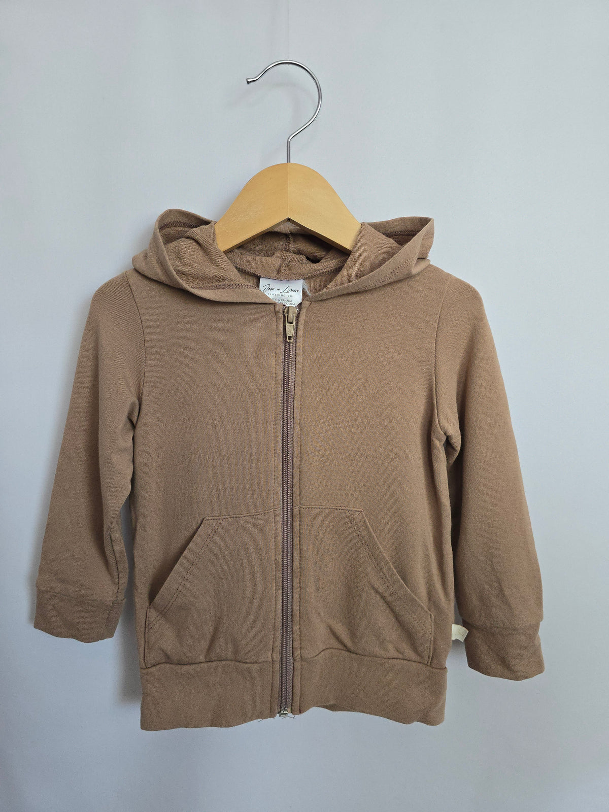 Jax & Lennon Driftwood Terry Zip Hoodie • 12-18 months