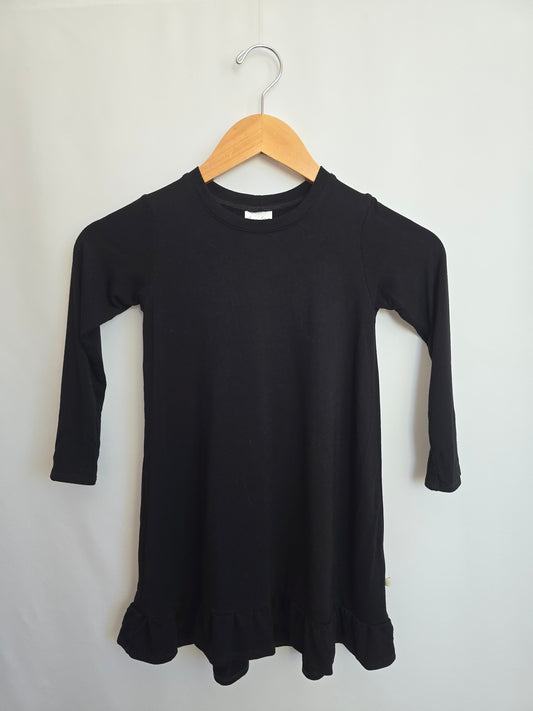 Jax & Lennon Black Ruffle Nightgown • 4-5 years