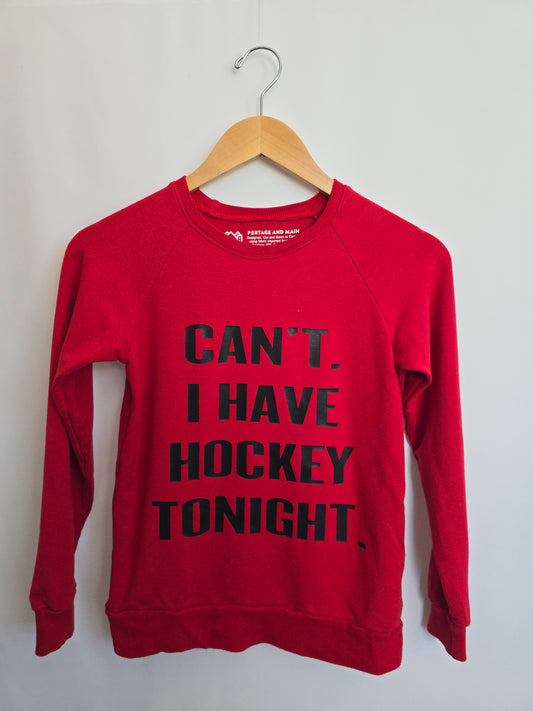 Portage & Main Can't. I Have Hockey Tonight Crewneck • Youth Medium 8 years