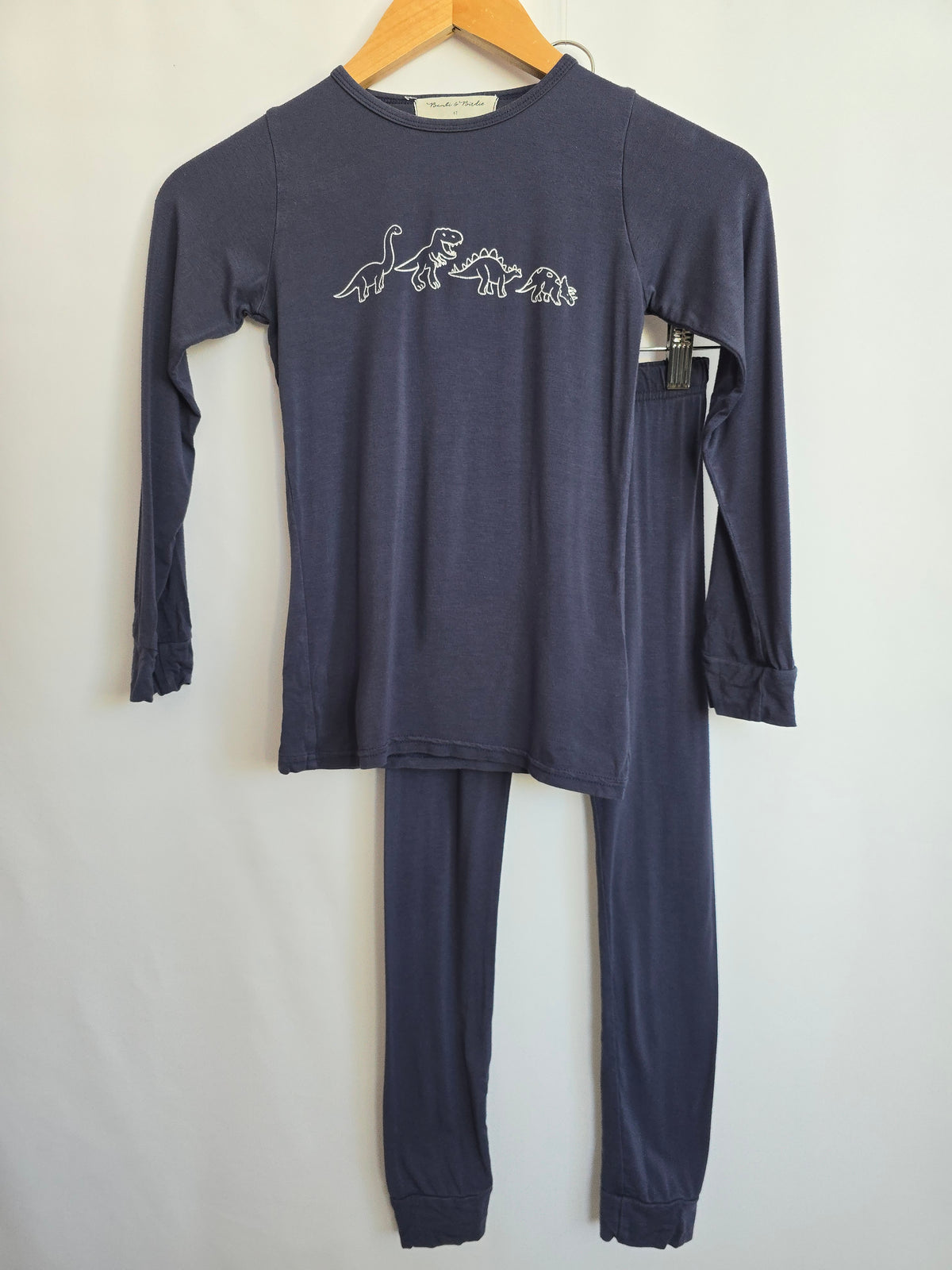 PLAYYYY Bambi & Birdie Blue Dinosaur Pajama Set • 7-8 years