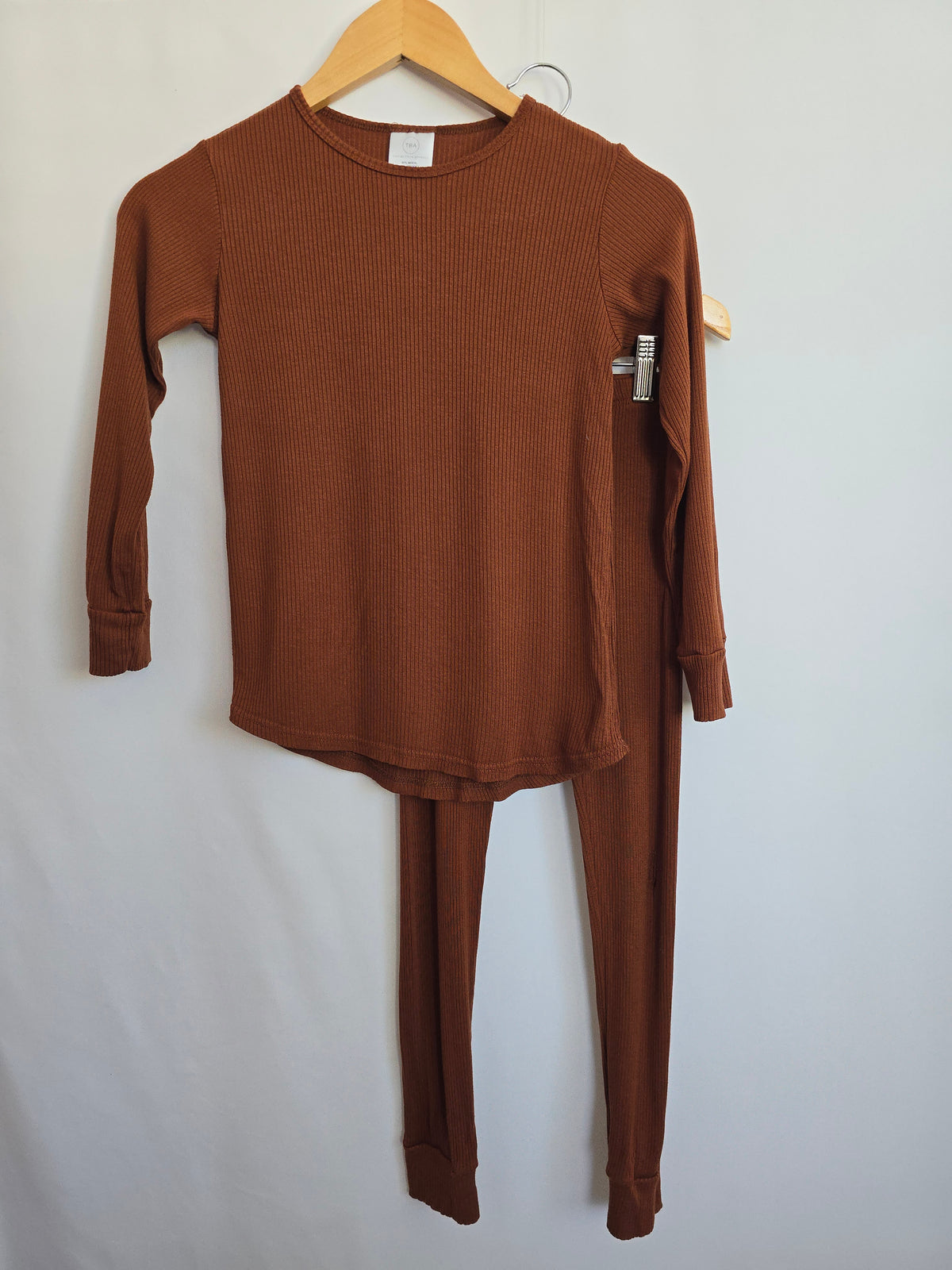 PLAY Tiny Button Apparel Ribbed Rust Lounge Set • 6-7 years