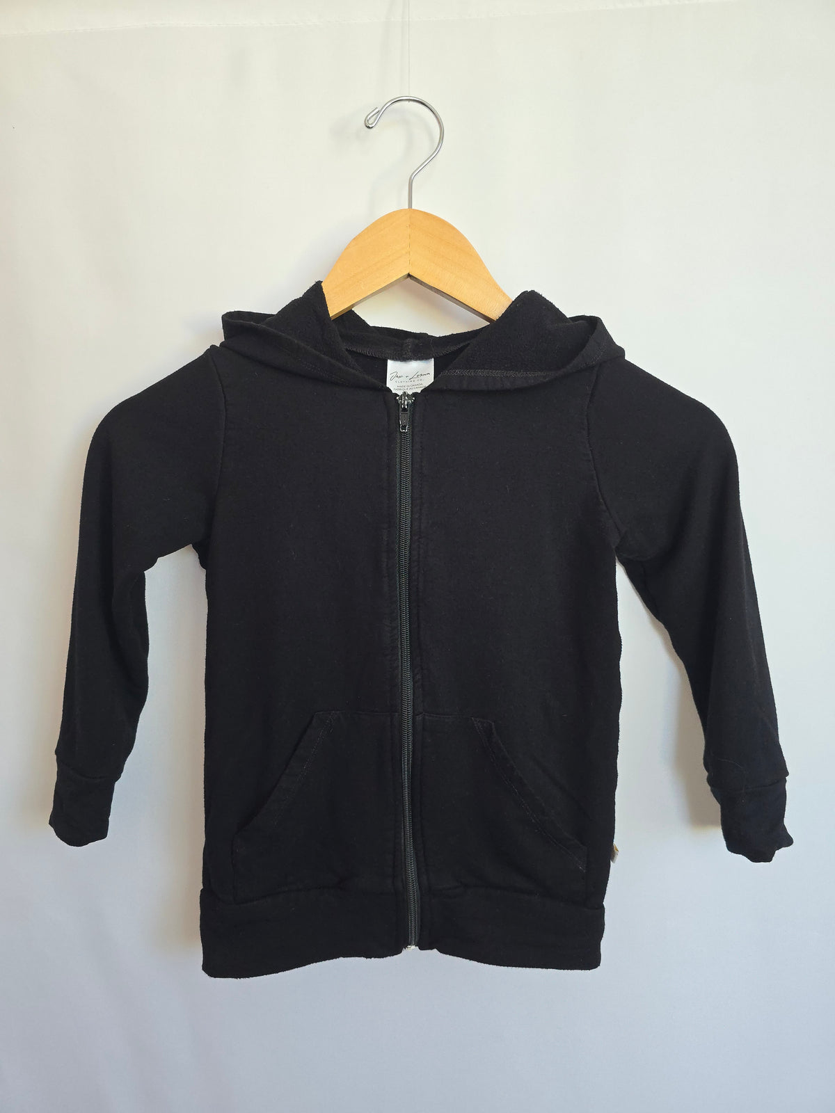 Jax & Lennon Black Zip Hoodie • 4-5 years